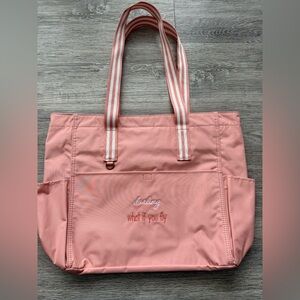 Thirty-One Coral Transit Tote with Inspirational Quote